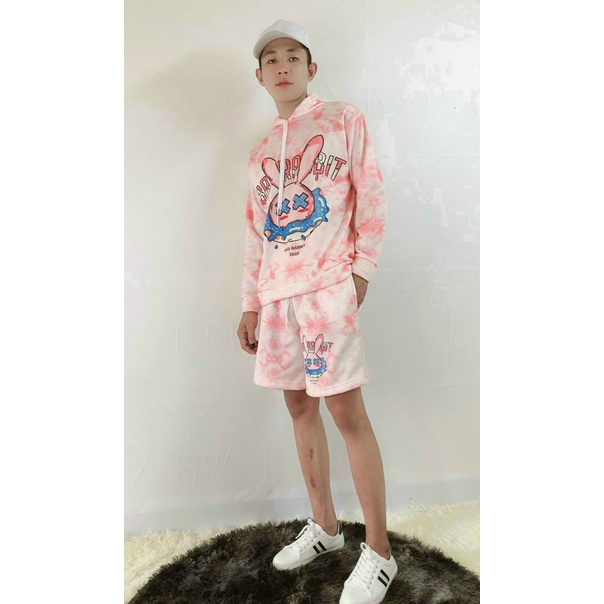 Sét Bộ Hoodies Nam Áo Nỉ Tay Dài Kết Hợp Quần Short Chất Nỉ Mềm Loang Màu in Pokemon Form Rộng Hót Trend NEW UNISEX