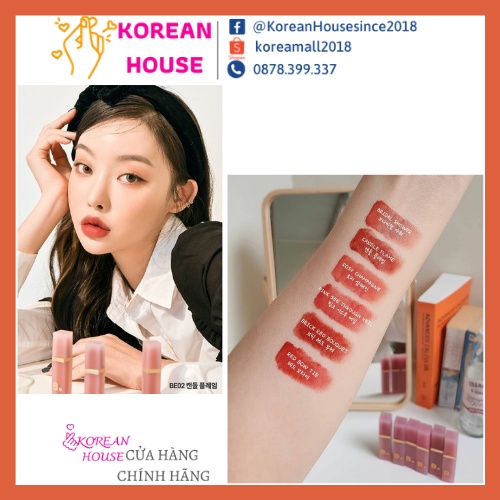 (Chính hãng) SON KEM LÌ BANILA CO VELVET BLURRED VEIL LIP TINT 4.5g MỀM MỊN NHƯ NHUNG