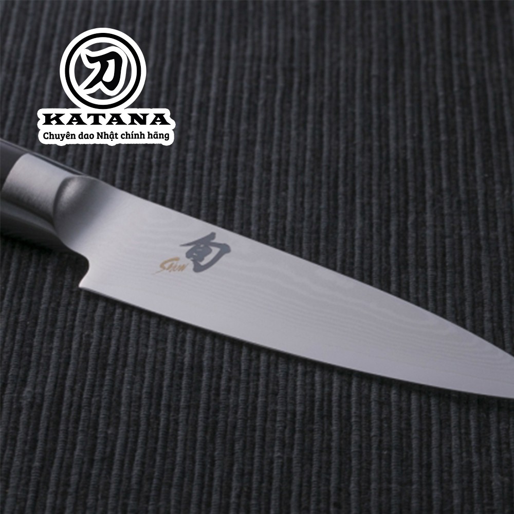 Dao bếp Nhật cao cấp Shun Classic Paring thép Damascus 69 lớp - Dao gọt tỉa hoa quả DM0700 (89mm)