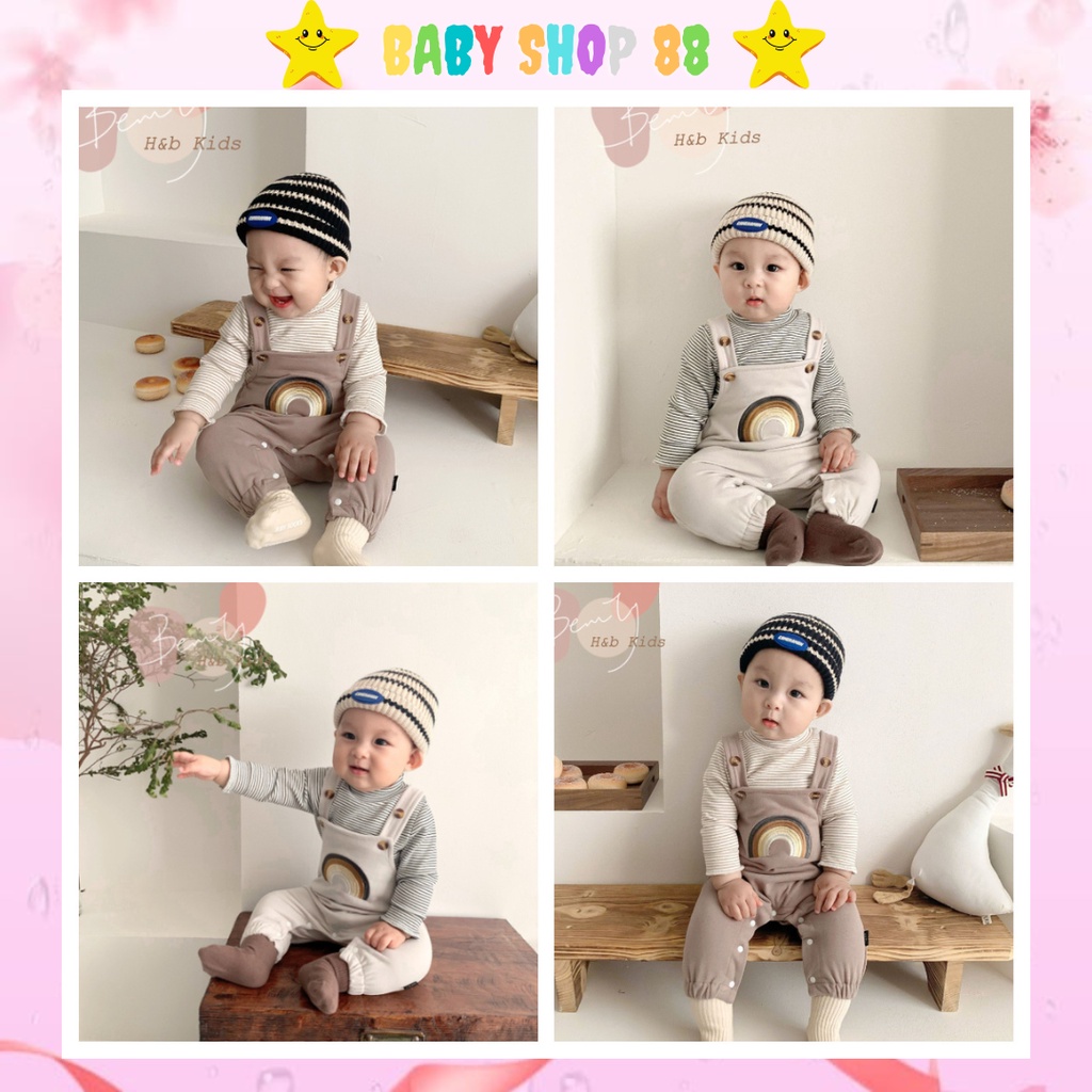 Quần áo trẻ em bộ body dài tay bodysuit áo liền quần cho bé trai bé gái M4.8.22