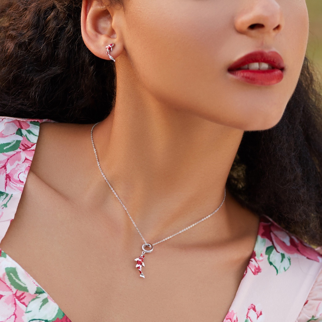 Hạt Mặt Vòng Đeo Tay Bamoer Hình Cá Đính Đá Nhân Tạo Đáng Yêu Cá Tính BSC085