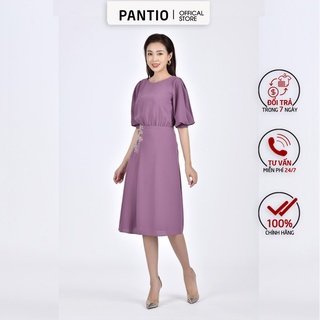 FDC52929 - Đầm công sở tay lỡ chất lụa thiết kế độc đáo thời trang - PANTIO
