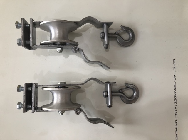 Puly nhôm kéo dây điện kt 120x60mm