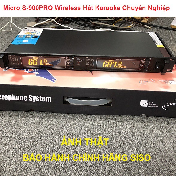 Bộ 2 Mic Wireless UHF, Micro Không Dây Hát Karaoke Chuyên Nghiệp - Nhập Khẩu Chính Hãng Siso