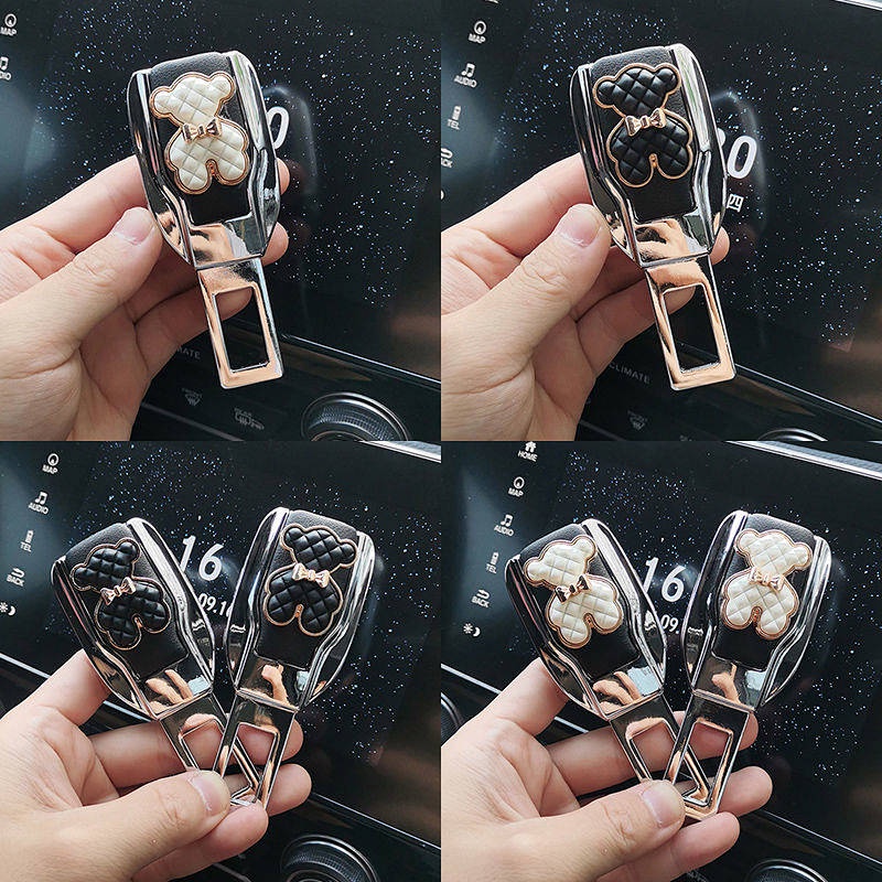 Car Safety Plug with Lock Stopper Bayonet Extension Holder Connector Plate Car Pick Head Lock Decoration MM9C