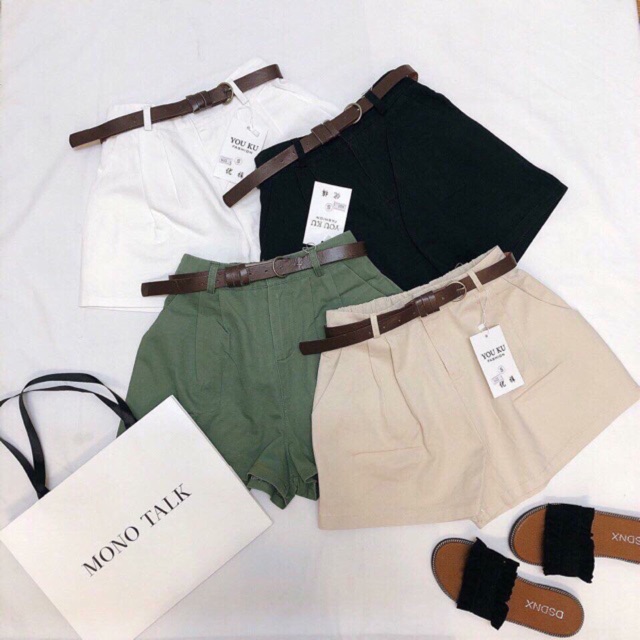 QUẦN SHORT KAKI KÈM ĐAI (#6623)