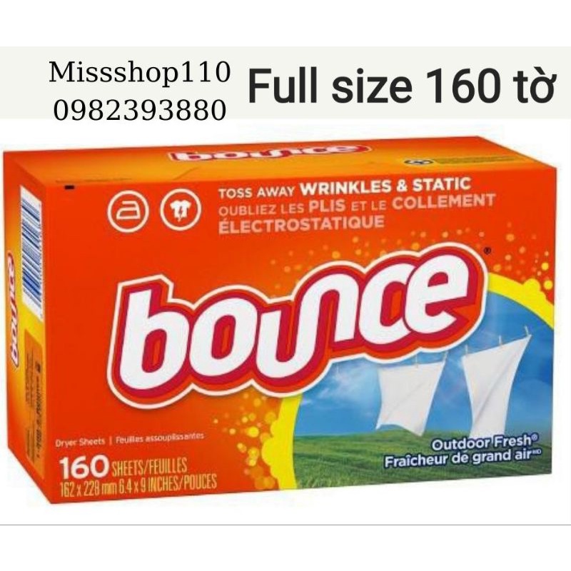 (FULL SIZE) GIẤY THƠM BOUNCE QUẦN ÁO MADE IN USA