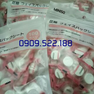 Mặt nạ giấy Miniso 100 viên nén