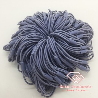 [FREE SHIP] - Nguyên liệu làm hoa cài tóc handmade - Chun 3 sợi trơn - chun buộc tóc người lớn - gói 5 chiếc