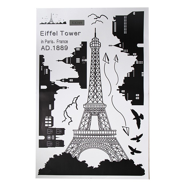 Decal Dán Tường Tháp Eiffel