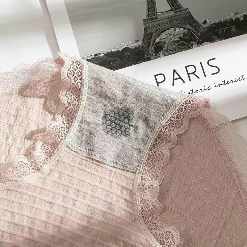 Mẫu mới - Quần lót cotton kháng khuẩn viền ren co giãn 4 chiều