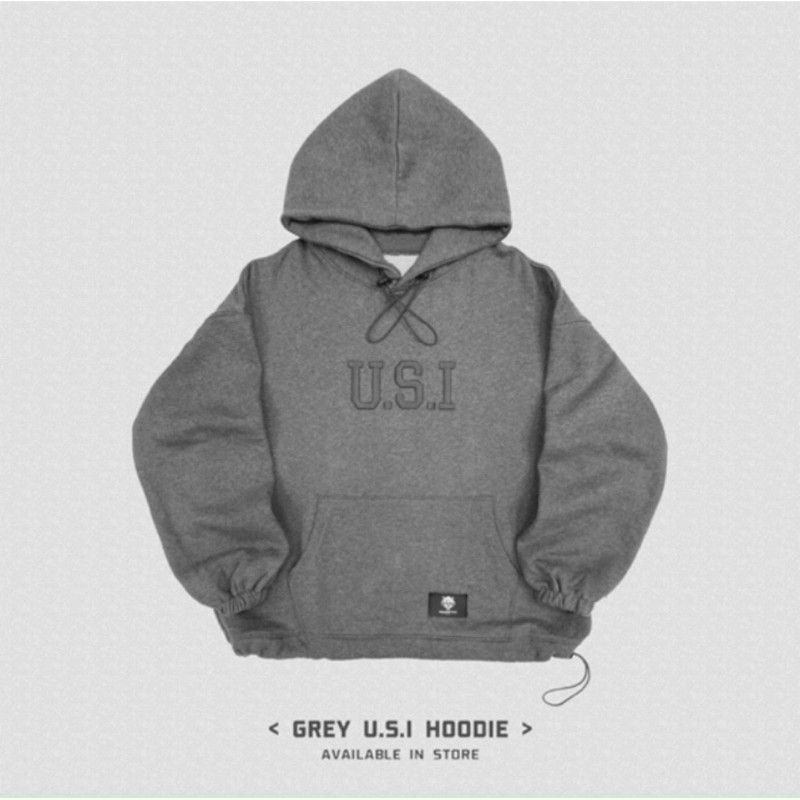 Áo Hoodie chữ thêu USI siêu xinh free size hình chụp thật