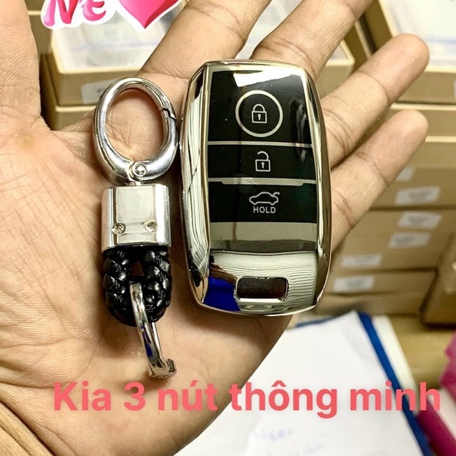 Bao chìa khóa - Chìa thông minh Kia Morning, Cerato, K3, Rondo, Rio, Soluto, Seltos, Sorento mạ crom cao cấp