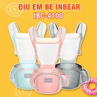 (Chính hãng) Địu ngồi em bé Inbear IBC-4100 , 6 tư thế chắc chắn, thoáng mát : 3 màu sắc