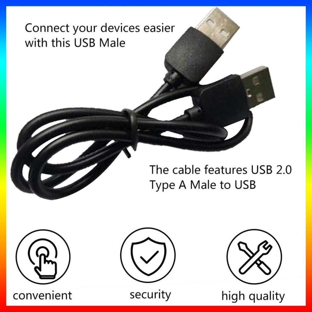 Cáp Chuyển Đổi Màu Đen Từ USB 2.0 Male Sang Male