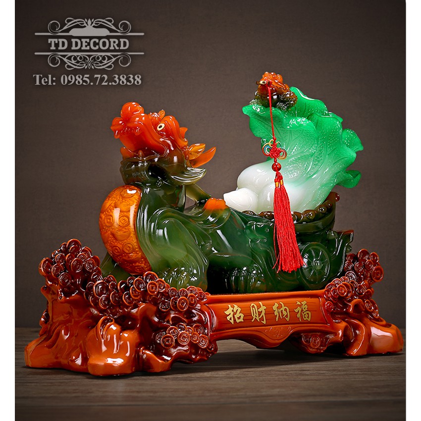 Tượng Tỳ Hưu Kéo Bắp Cải, Cóc Ngậm Tiền Phong Thuỷ Dùng Trang Trí Nội Thất | BigBuy360 - bigbuy360.vn