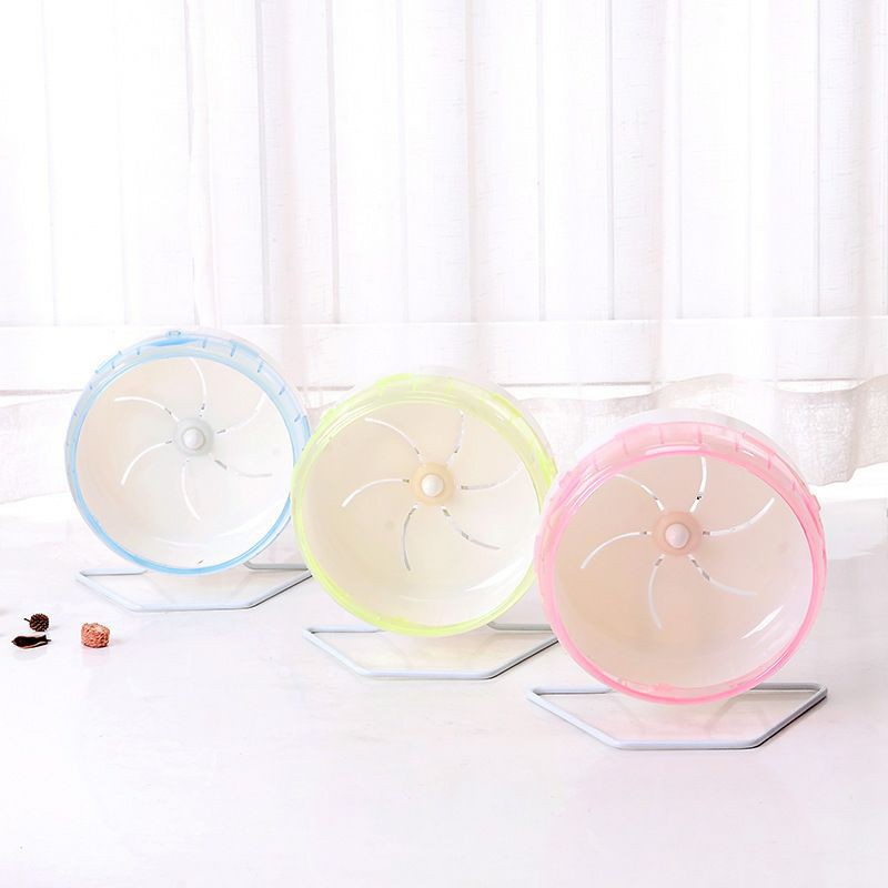 Wheel silent nhựa 23cm kèm chân đế sắt cho hamster,sóc,thú cứng nhỏ