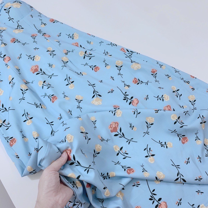 VN90 - VÁY 2 DÂY HOA XANH ĐỆM NGỰC NỮ | BigBuy360 - bigbuy360.vn