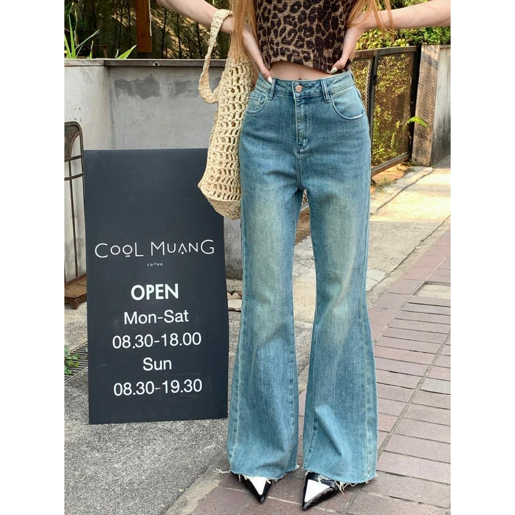 Quần Denim Ống Loe Thời Trang Dạo Phố Cá Tính 62974