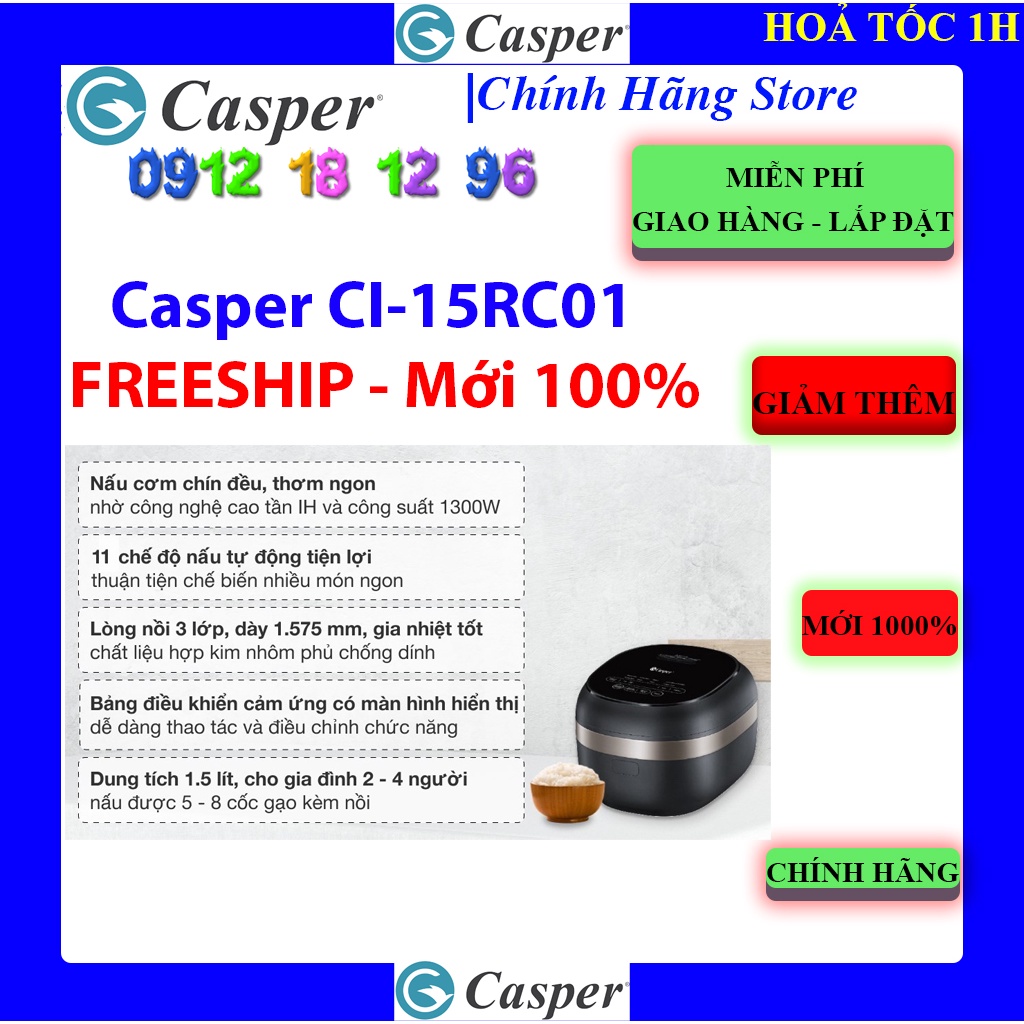 Nồi cơm điện cao tần 1.5 lít Casper CI-15RC01