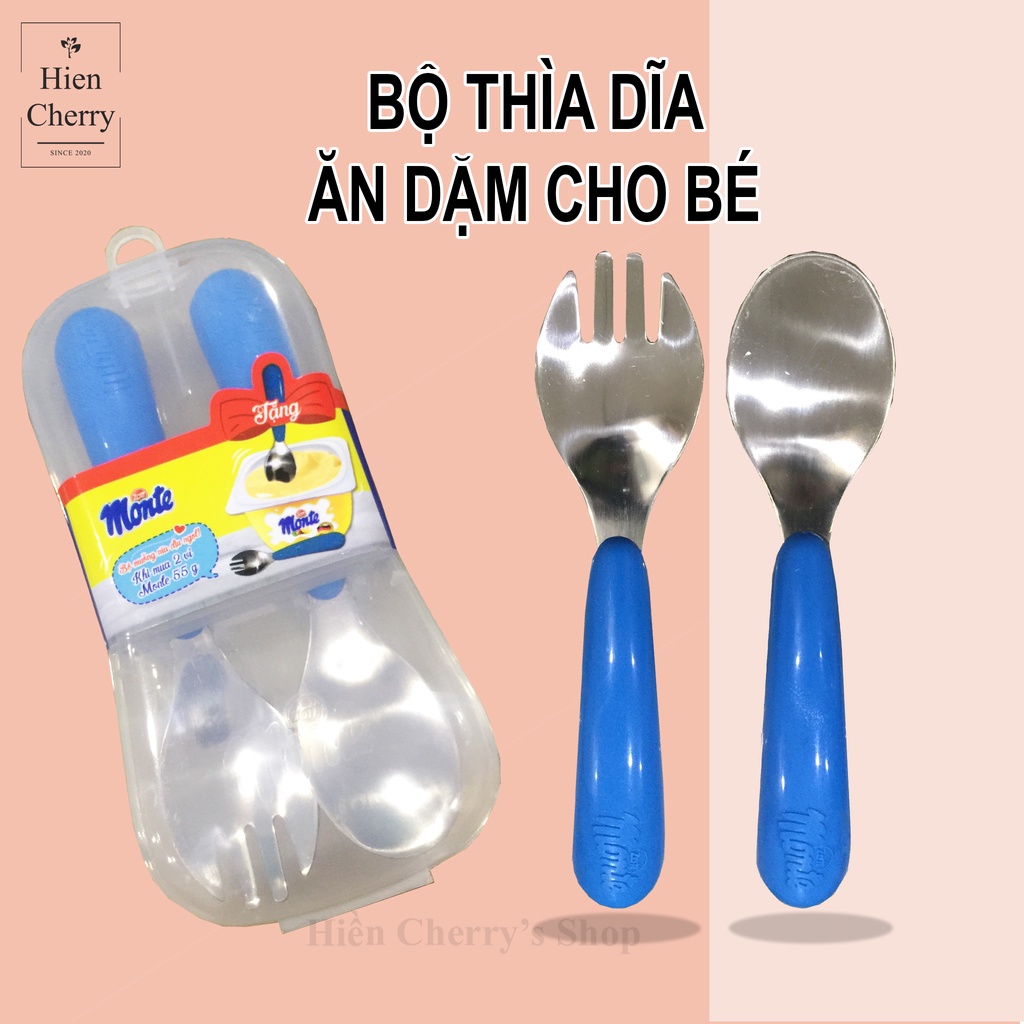 Bộ thìa dĩa ăn dặm cho bé chất liệu an toàn, hộp đựng tiện lợi