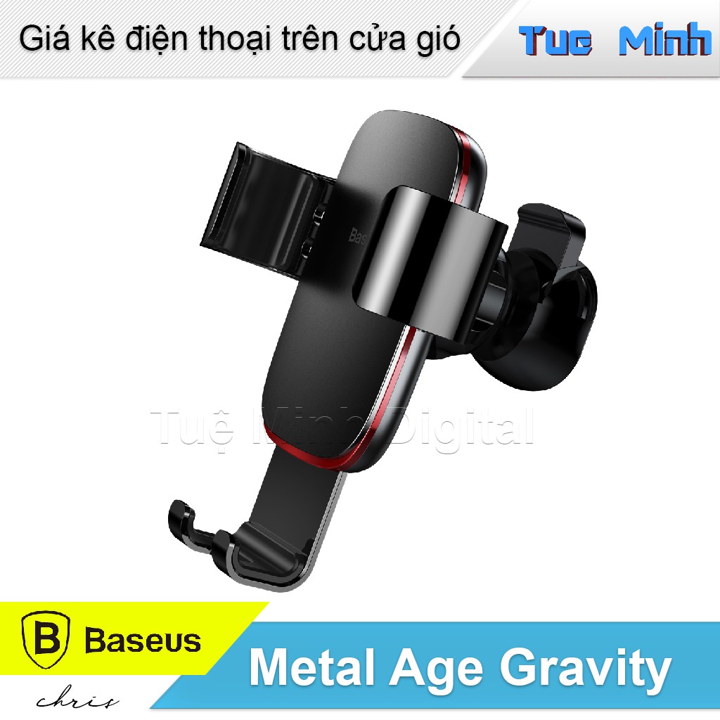 Giá kê điện thoại kẹp cửa gió - Baseus Metal Age Gravity Car Mount | BigBuy360 - bigbuy360.vn