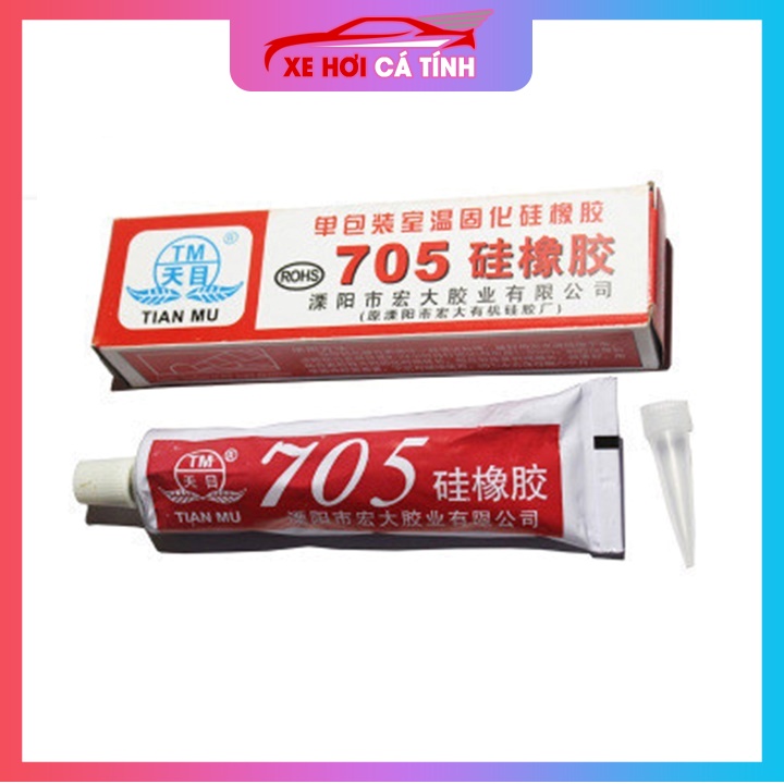 Keo silicol epoxy trong suốt chuyên dụng gắn gioăng kính đổ mạch điện 705