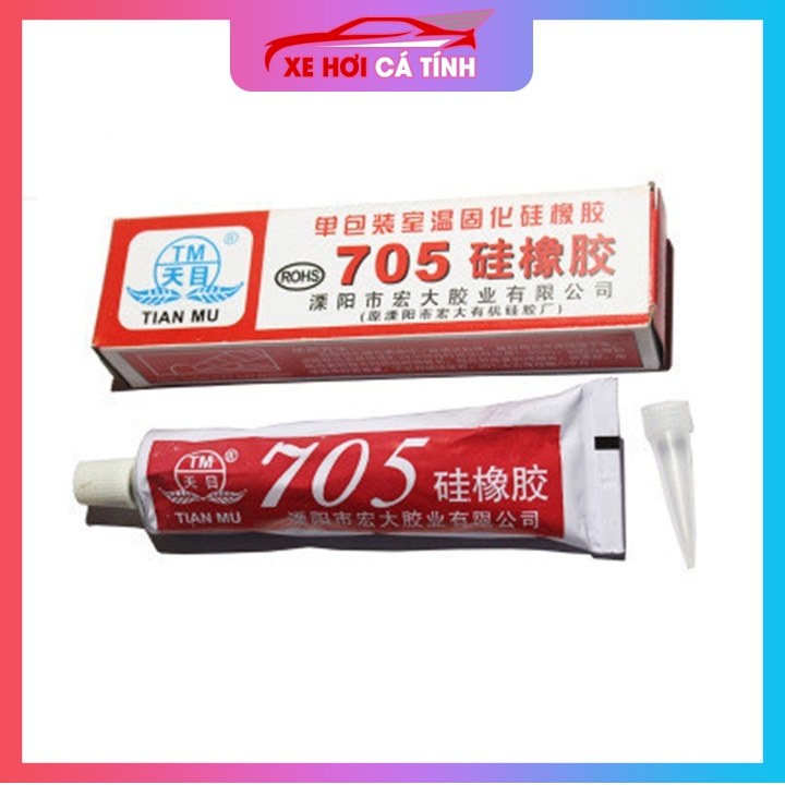 Keo silicol epoxy trong suốt chuyên dụng gắn gioăng kính đổ mạch điện 705