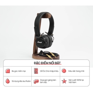 Giá đỡ tai nghe Hyperwork Beamed (Gỗ Óc Chó - Màu Nâu)
