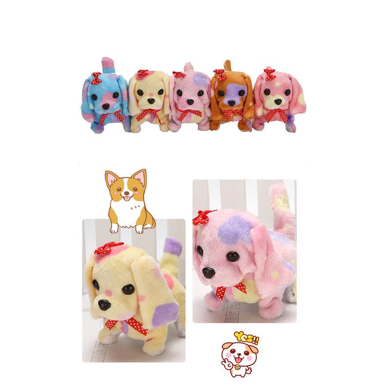 Thú nhồi bông, Chó bông biết đi biết sủa, Đồ chơi chó bông đáng yêu cho bé, Chó nhồi bông biết đi cực xinh cho trẻ em