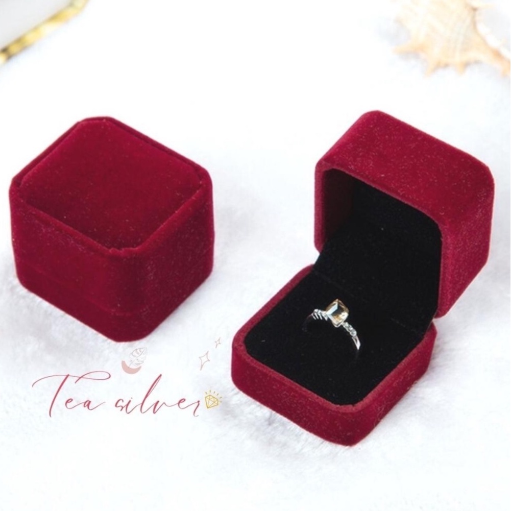Hộp đựng nhẫn cưới nhẫn đôi nhẫn cầu hôn, hộp quà tặng phụ kiện trang sức nhẫn sang trọng đẹp -TEASILVER