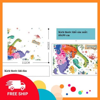 ⚡️𝗙𝗥𝗘𝗘𝗦𝗛𝗜𝗣⚡️ Decal dán tường Khủng long sắc màu