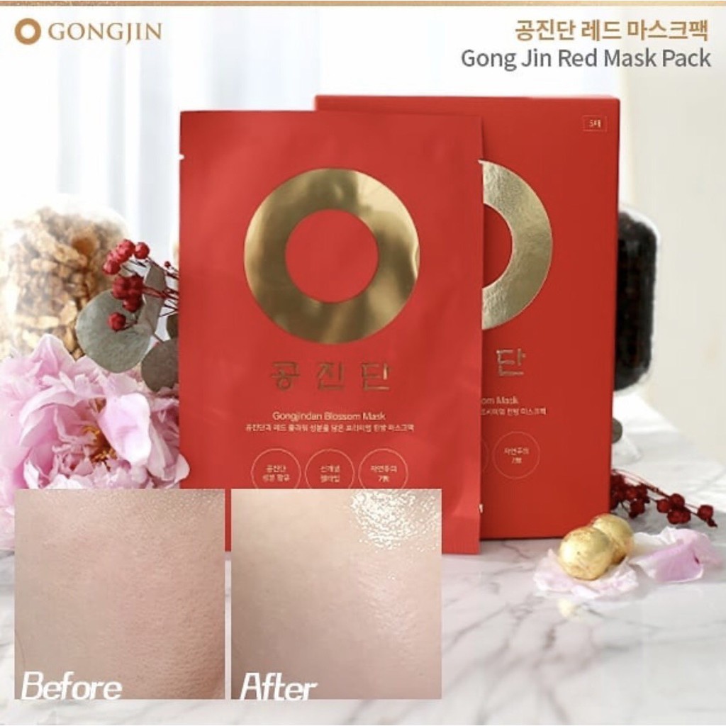 HỘP 5 MIẾNG MẶT NẠ DƯỠNG TRẮNG, SE KHÍT LỖ CHÂN LÔNG ĐÔNG Y DR.BOM GONGJINDAN ESSENTIAL MASK