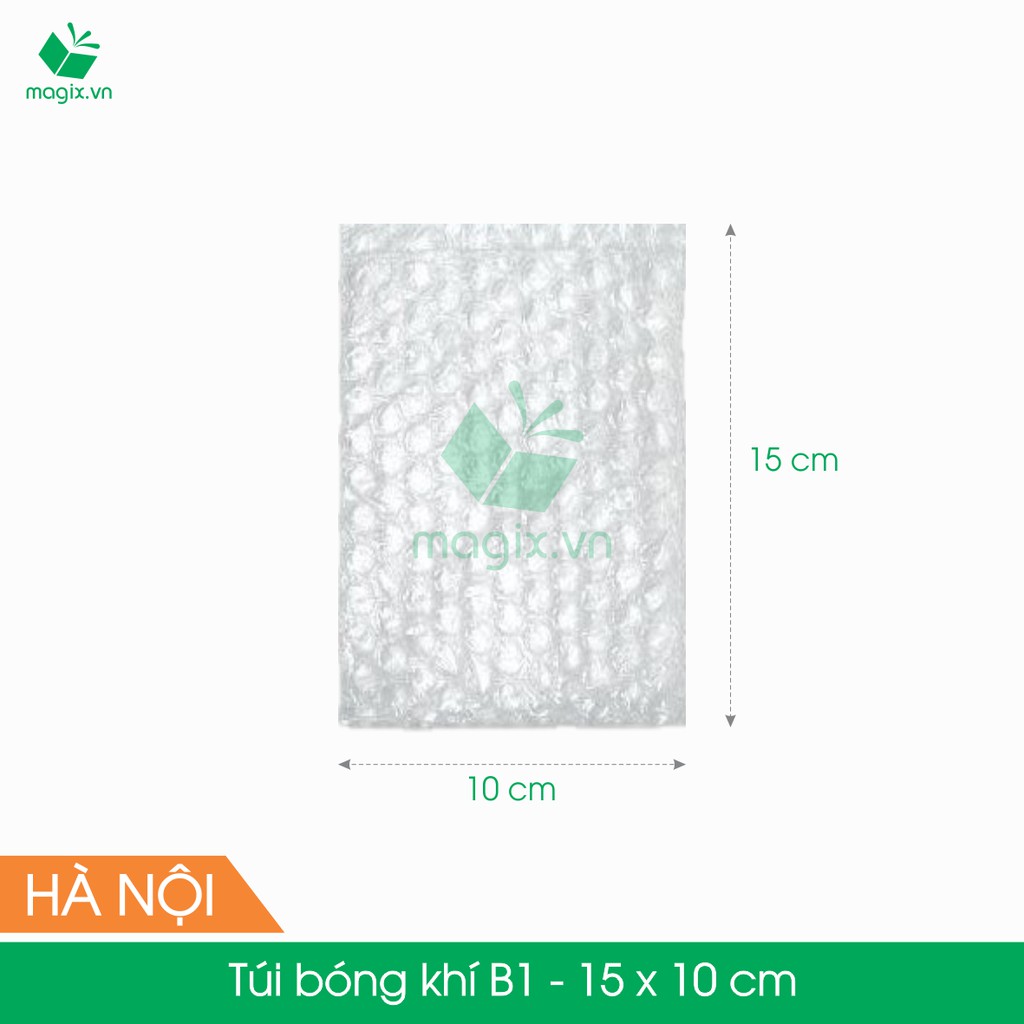 B1 - 15x10cm - 100 TÚI BONG BÓNG KHÍ - XỐP HƠI - XỐP NỔ