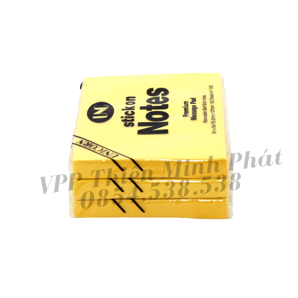 Giấy note UNC vàng 3 * 2, 3*3, 3*4, 3*5