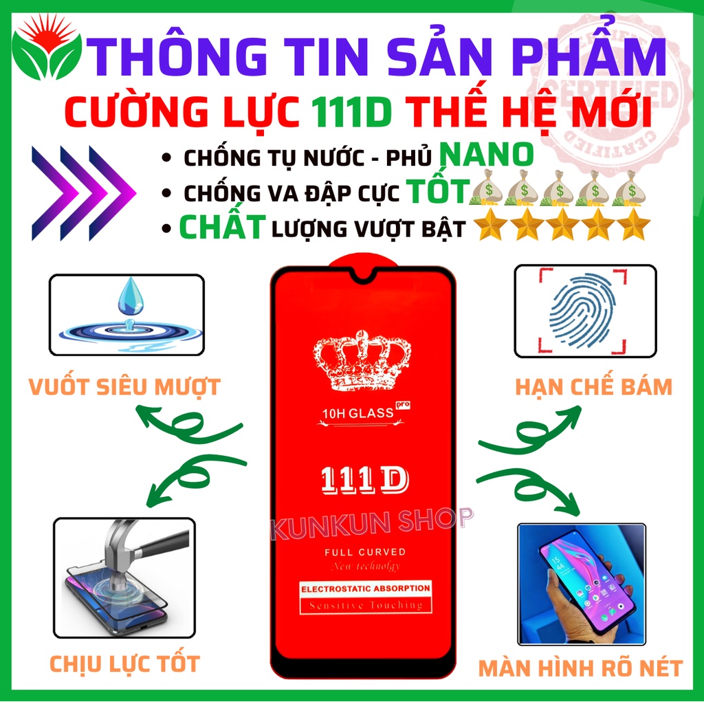 Kính Cường Lực REDMI NOTE 7/ NOTE 7 PRO - Siêu mượt - Dán Full màn hình 111D - Độ cứng 10H -Độ trong suốt điện thoại tốt