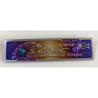 Bảng tên 3D Sonic + ốc Gr5 6li15 Titanium