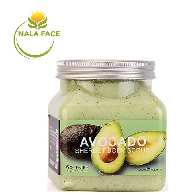 Tẩy tế bào chết toàn thân dưỡng ẩm làm sáng và chống lão hoá da BEAUTY BUFFET Scentio Avocado 350ml