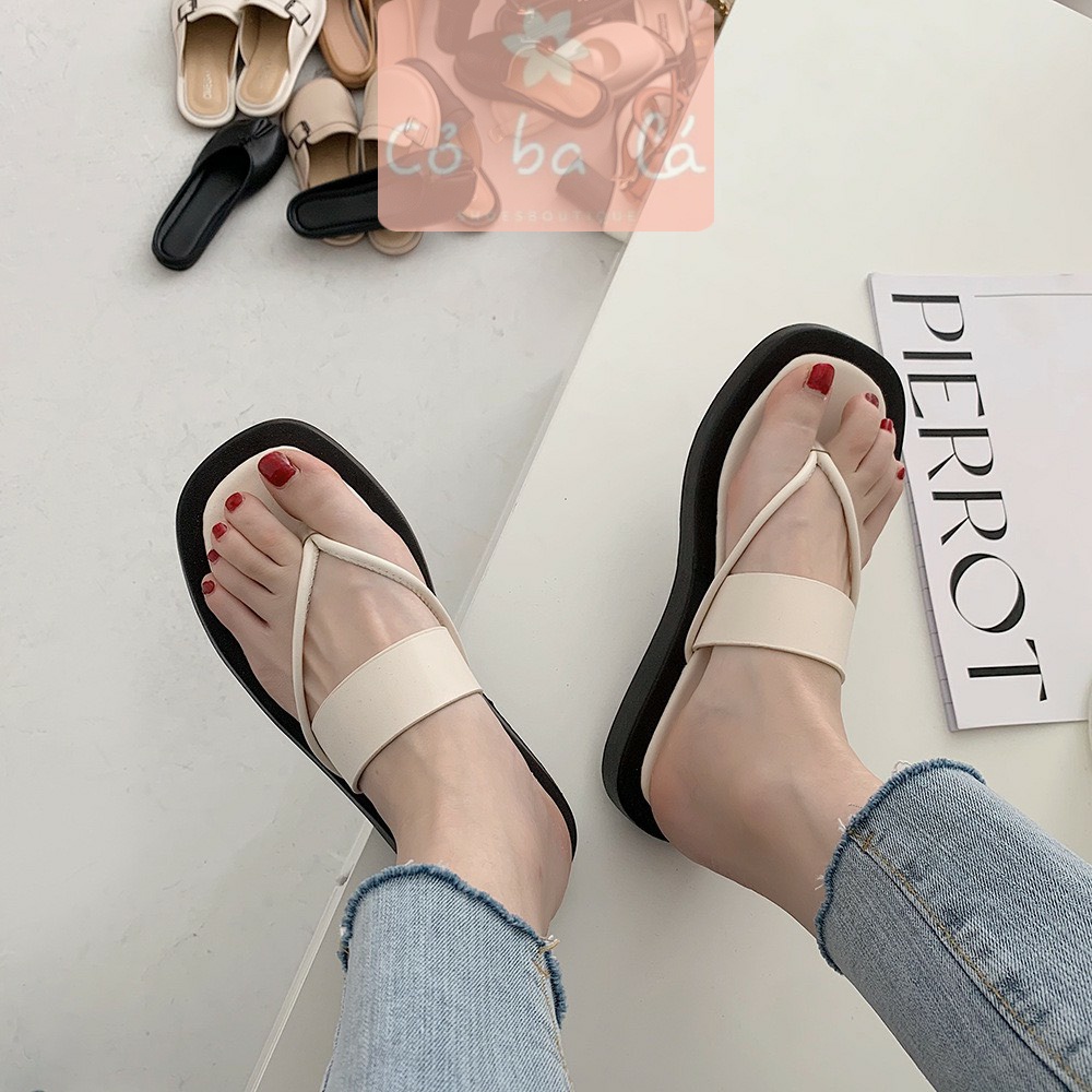 DÉP ĐẾ XUỒNG QUAI NGANG TRƠN ĐẾ NHUNG NỮ TÍNH COBALA SHOES D22042100