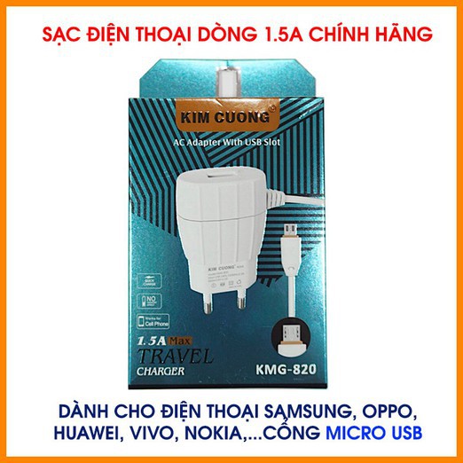 Cáp Sạc Iphone - SAMSUNG Liền Dây - Kim Cương KMG 820 ( Mẫu Mới )