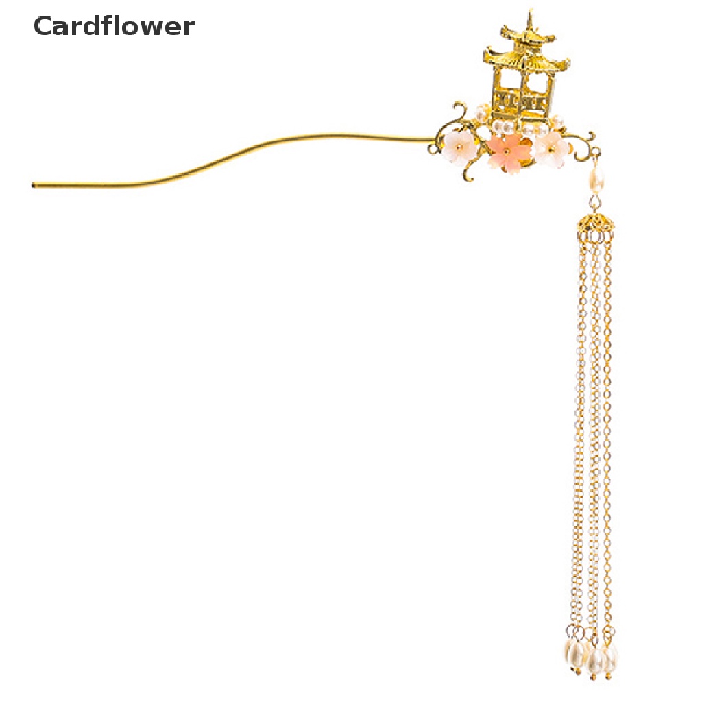 &lt; Cardflower &gt; Trâm Cài Tóc Tua Rua Dài Đính Hạt Ngọc Trai Hoa Vintage Trung Quốc Cho Cô Dâu Trong Ngày Cưới Giảm Giá