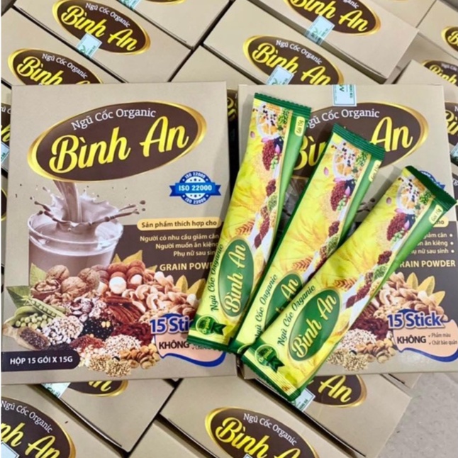 Ngũ cốc Organic Bình An - Bột Ngũ Cốc Ăn Kiêng (Hộp 15gói)