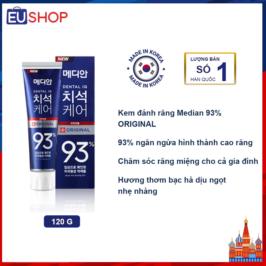 [CHÍNH HÃNG] Kem đánh răng Median 93% Hàn Quốc Tuýp 120g