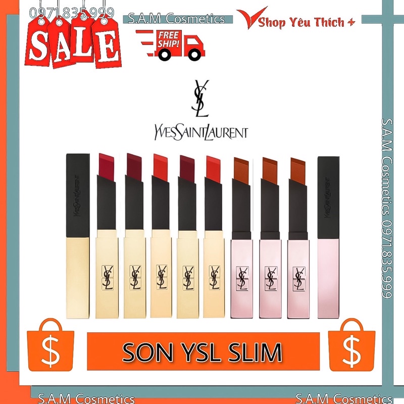 Son YSL Slim, YSL Slim Sheer, YSL Rouge Pur Couture The Slim