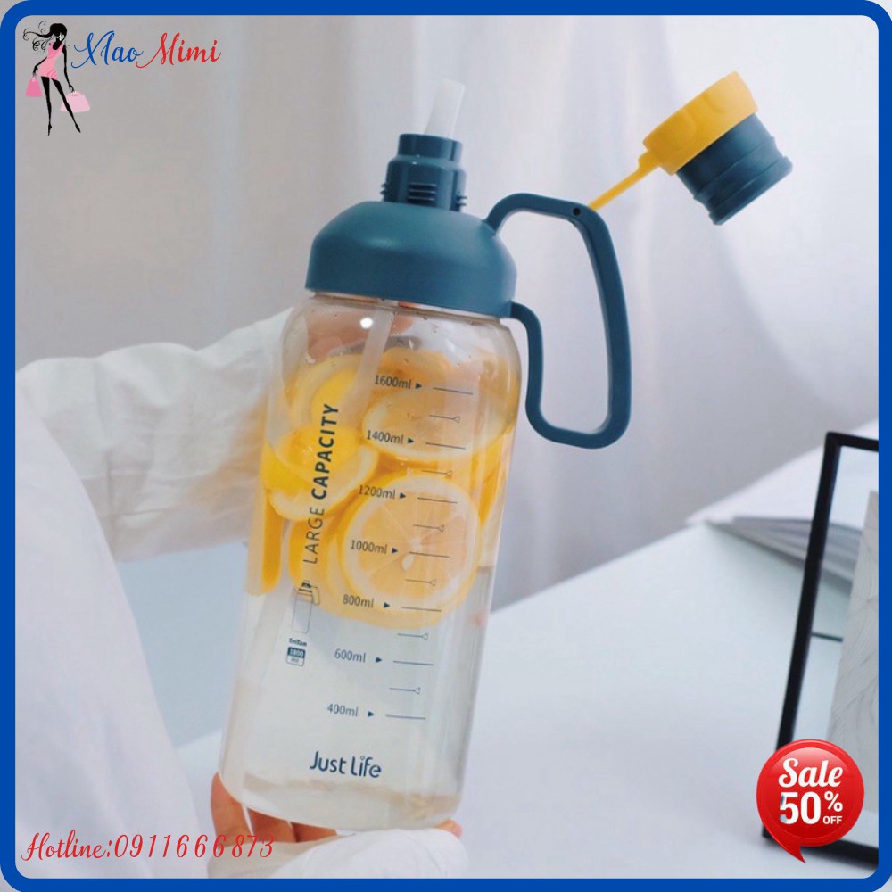 Bình nước 1800ML đựng nước tập gym cầm tay cho dân văn phòng Xiaomimi 82152625144
