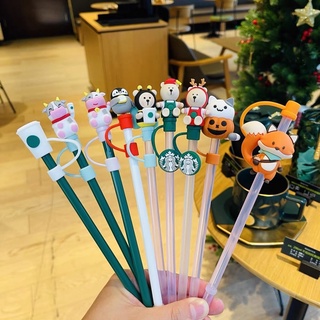 Nút đậy ống hút trang trí ly Starbucks