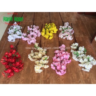 Combo 10 cành hoa anh đào chùm siêu cao cấp- Hoa trang trí,hoa lụa