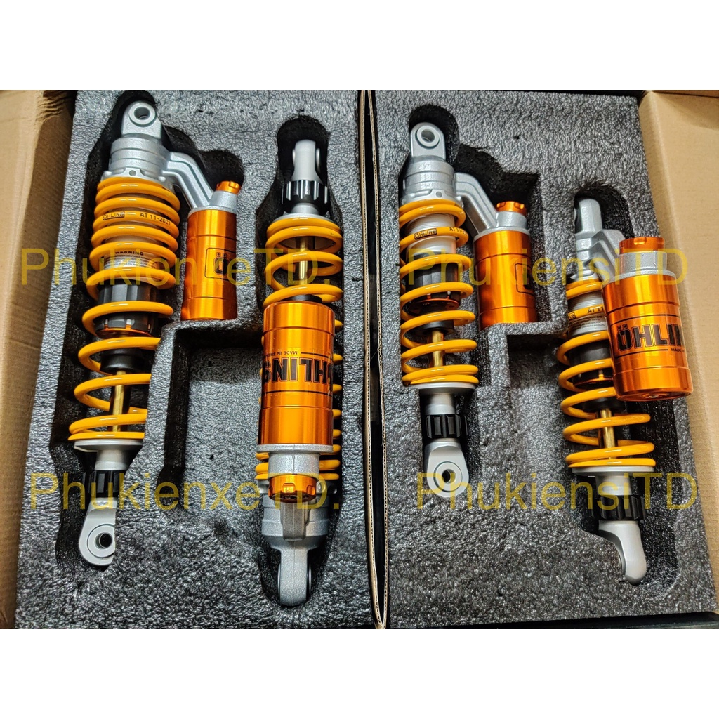 Phuộc OHLINS bình dầu TY VÀNG lắp cho Dream Wave Elegant Axelo Future Blade Suviva Magic Charly Cub Sirius Jupiter Tauru