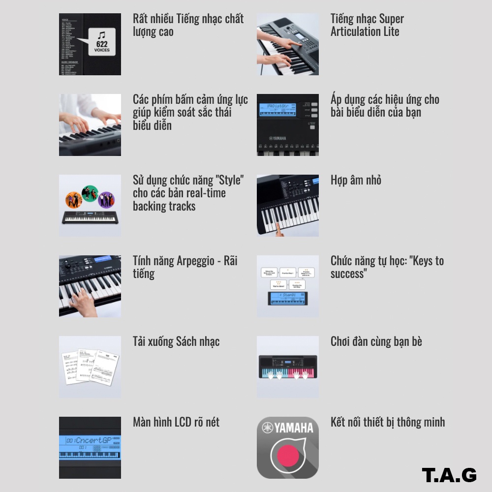 Đàn Organ  Yamaha PSR E373 chính hãng tiêu chuẩn cho giáo dục âm nhạc