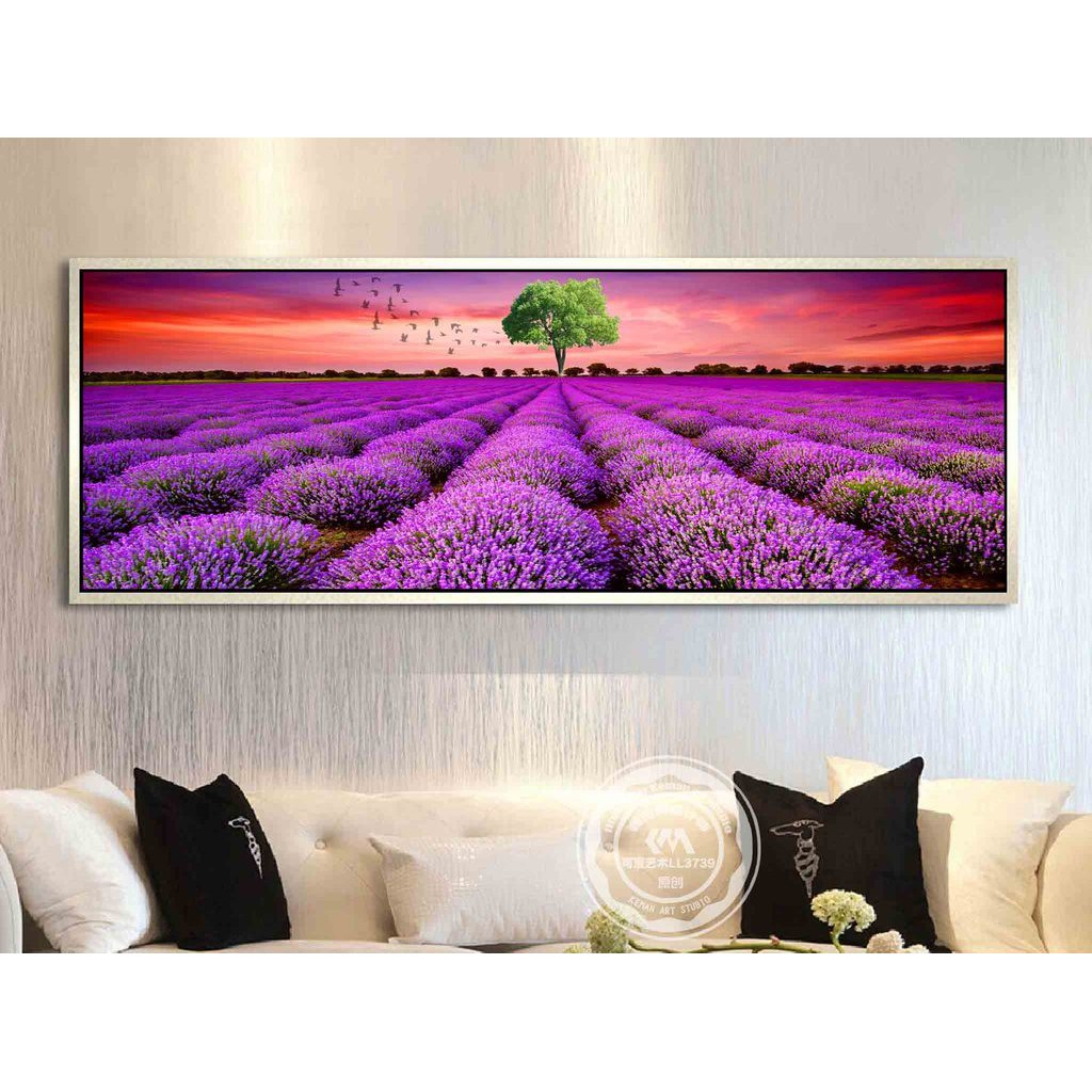 Tranh Canvas - Phong cảnh cánh đồng Hoa oải hương
